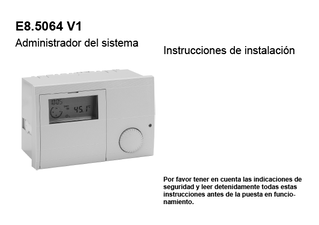 DRCASCACONTAA_E8.5064 ES 1.915-V1-Inst-08 1115_Installation manual_Spanish download